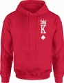 MĘSKA BLUZA KING Z KAPTUREM CZERWONA 