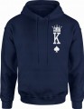 MĘSKA BLUZA KING Z KAPTUREM GRANATOWA 