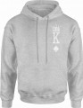 MĘSKA BLUZA KING Z KAPTUREM SZARA 