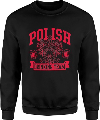 MĘSKA BLUZA POLISH DRINKING TEAM CZARNA 
