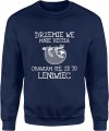 MĘSKA BLUZA LENIWIEC GRANATOWA 