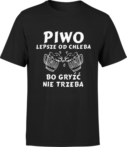 MĘSKA KOSZULKA PIWO CZARNA