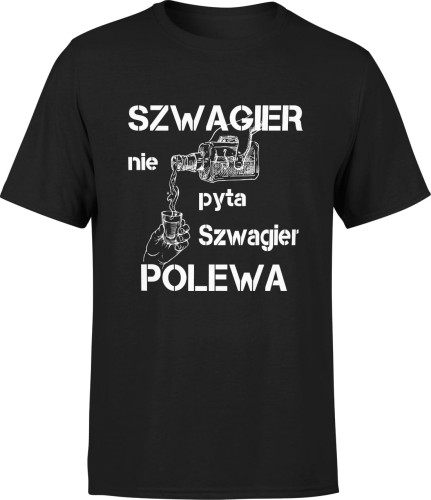 MĘSKA KOSZULKA SZWAGIER CZARNA