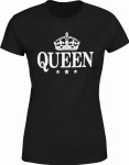 Queen korona Damska koszulka z koroną (Rozmiar: S; Kolor: Czarny)
