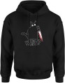Kot Męska bluza z kapturem czarna 