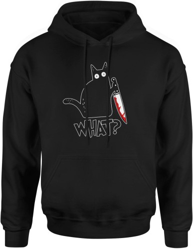 Kot Męska bluza z kapturem czarna 