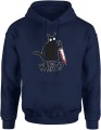 Kot Męska bluza z kapturem granatowa 