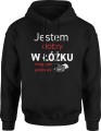 Jestem dobry w łóżku mogę spać godzinami Męska bluza z kapturem czarna 
