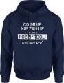 Co mnie nie zabije to mnie rozp*erdoli nerwowo Męska bluza z kapturem granatowa 