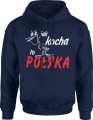 Jak kocha to połyka Męska bluza z kapturem granatowa 