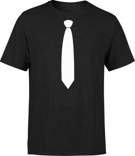 Krawat Męska koszulka czarna 