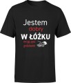 Jestem dobry w łóżku mogę spać godzinami Męska koszulka czarna 