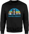 Never forget retro dyskietka vhs kaseta Męska bluza czarna 