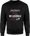 Jestem dobry w łóżku mogę spać godzinami Męska bluza czarna 