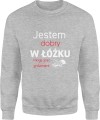 Jestem dobry w łóżku mogę spać godzinami Męska bluza szara 