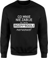 Co mnie nie zabije to mnie rozp*erdoli nerwowo Męska bluza  czarna 
