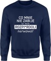 Co mnie nie zabije to mnie rozp*erdoli nerwowo Męska bluza granatowa 