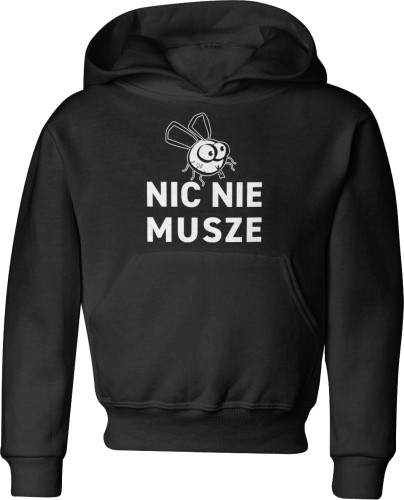 Nic nie muszę Dziecięca bluza czarna 