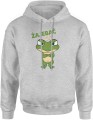 Zajebać Ci koszulka żaba Męska bluza z kapturem szara 