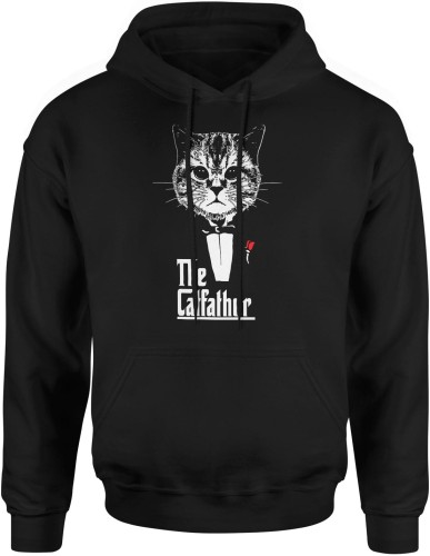 The Catfather Męska bluza z kapturem czarna 