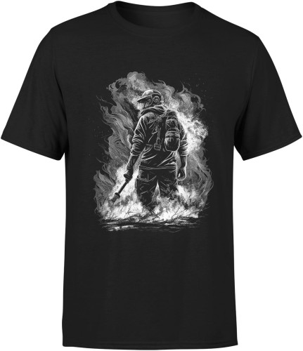 Straż Pożarna Strażak Męska koszulka czarna 