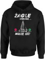 Prezent Dla Żeglarza Żagle Dzwonią Muszę Iść Męska bluza z kapturem czarna 