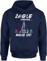 Prezent Dla Żeglarza Żagle Dzwonią Muszę Iść Męska bluza z kapturem granatowa 