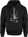 Gitara Elektryczna Męska bluza z kapturem czarna 