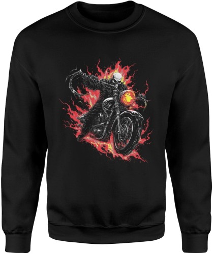 Ghost Rider Czaszki Męska bluza 
czarna color:#000000