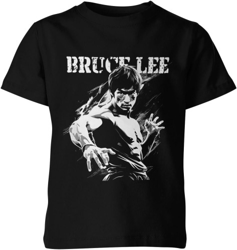 Kung fu Bruce Lee Dziecięca koszulka 
czarna color:#000000