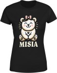 Misia dla niej z misiem Damska koszulka (Rozmiar: S; Kolor: Czarny)
