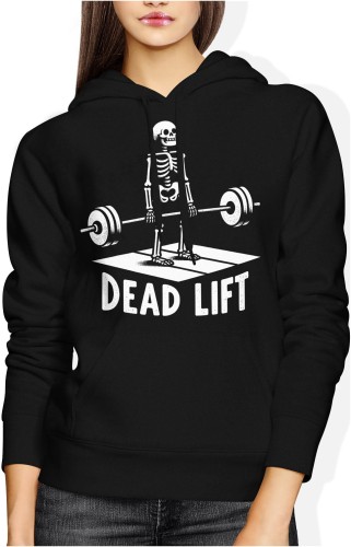 Dead lift martwy ciąg na siłownie Damska bluza z kapturem 
