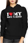 Bluza I Love my Boyfriend damska (Rozmiar: S; Kolor: Czarny)