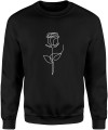 Róża minimalistyczna z kwiatem Męska bluza 