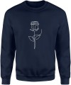 Róża minimalistyczna z kwiatem Męska bluza 