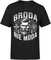 Broda to nie moda barber dla brodacza Męska koszulka czarna 