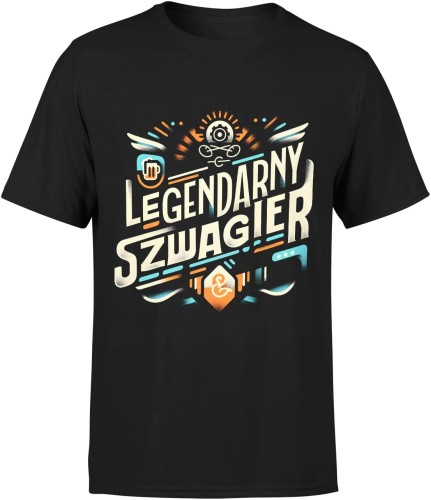 dla Szwagra legendarny szwagier Męska koszulka czarna 