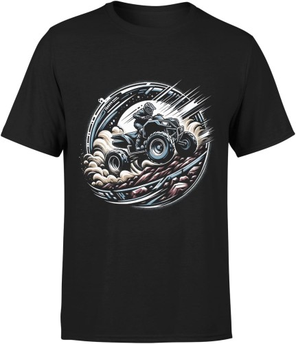 Quad Męska koszulka czarna 