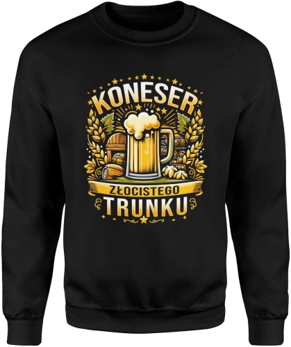 Piwo koneser złocistego trunku Męska bluza czarna color:#000000