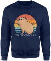 Kapibara Don't Worry Be Capy Capybara Męska bluza granatowa 
