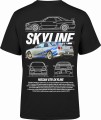 Nissan Skyline Gtr Męska koszulka czarna 