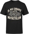 Ja nie chrapie ja śnie że jeżdzę motocyklem Męska koszulka czarna 