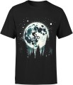 Rower księżyc las Męska koszulka czarna 