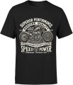 Vintage Retro Motocykl Męska koszulka czarna 