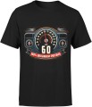 60 lat Oryginalny przebieg Męska koszulka czarna 