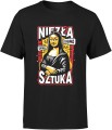 Niezła Sztuka Leonardo Da Vinci Mona Lisa Męska koszulka czarna 
