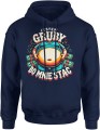 Jestem gruby bo mnie stać dla grubego Męska bluza z kapturem granatowa 