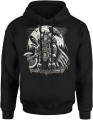 Viking Wiking Wikingowie Kruki Męska bluza z kapturem czarna 