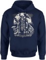 Viking Wiking Wikingowie Kruki Męska bluza z kapturem granatowa 
