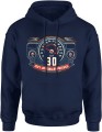 30 lat Oryginalny przebieg Męska bluza z kapturem granatowa 
